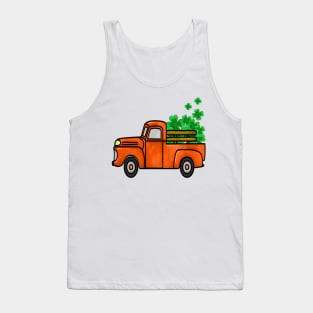 Orange St patricks Day Truck Tank Top